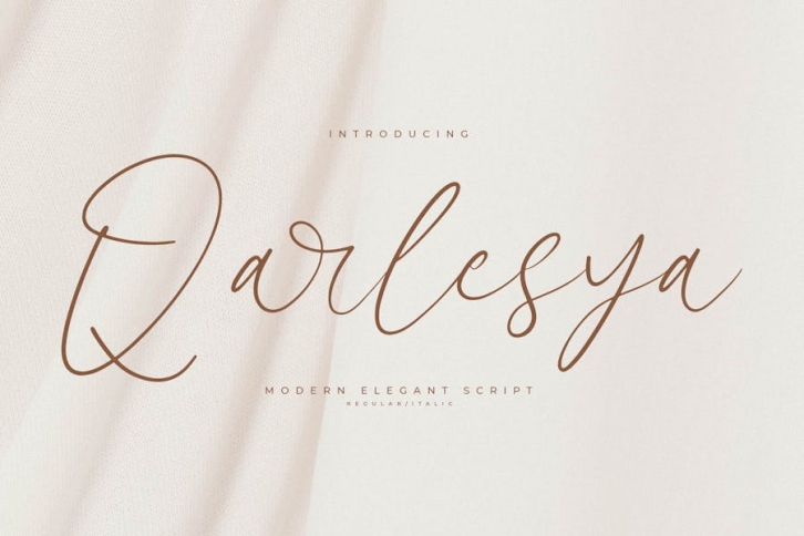 Qarlesya Modern Elegant script Font Font Download