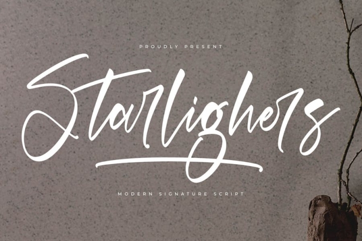 Starlighers Modern Signature Script Font Font Download