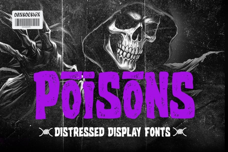 Poisons Distressed Horror Display Font Font Download