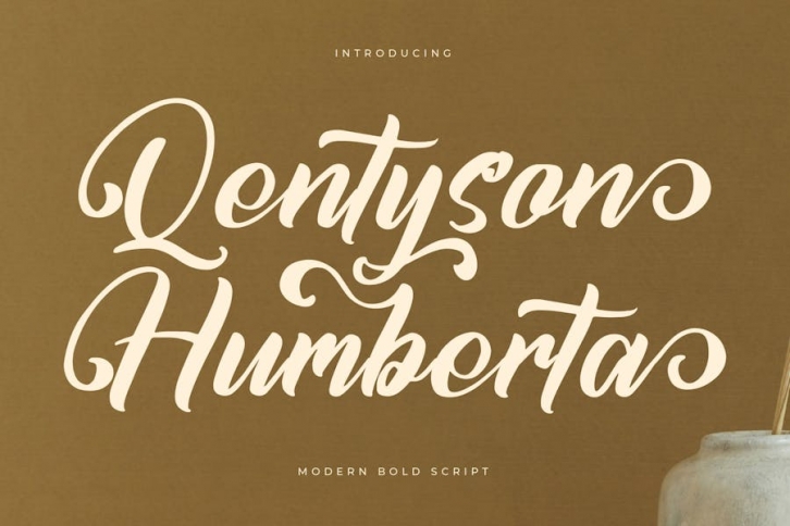 Qentyson Humberta Modern Bold Script Font Font Download