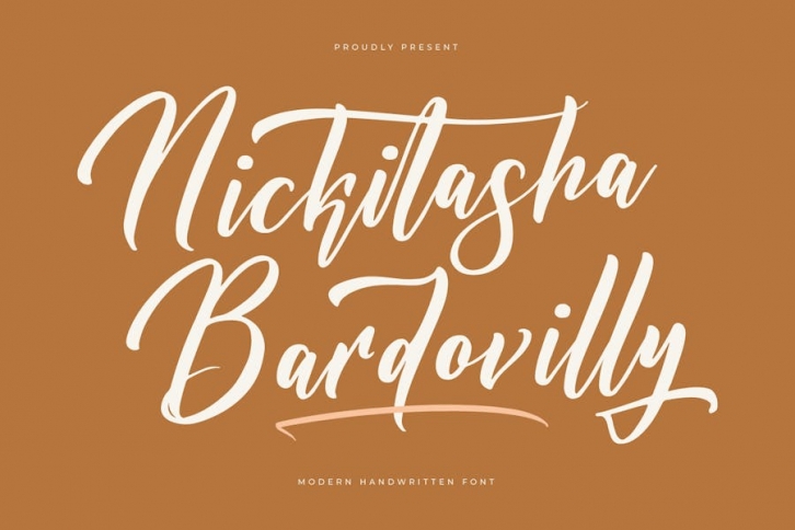 Nickitasha Bardovilly Modern Handwritten Font Font Download