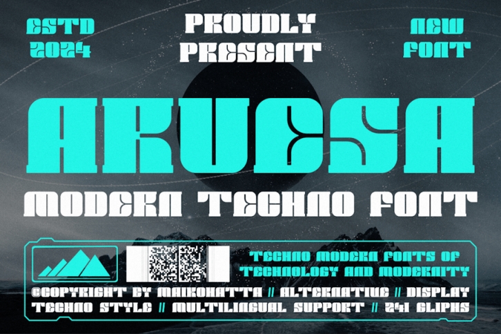 Aruesa - Modern Techno Font Font Download