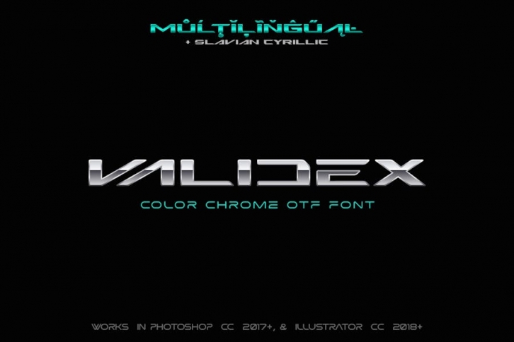 Validex Color Metallic Font Font Download