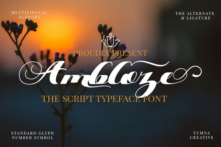 Ambloze Script - Retro Script Font Font Download