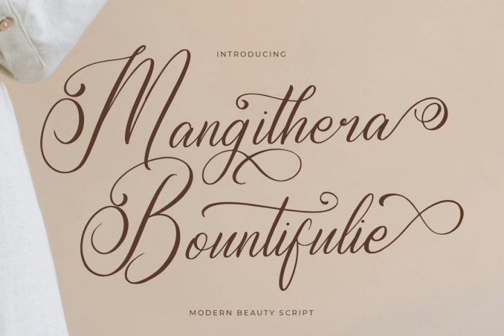 Mangithera Bountifulie Modern Script Font Font Download