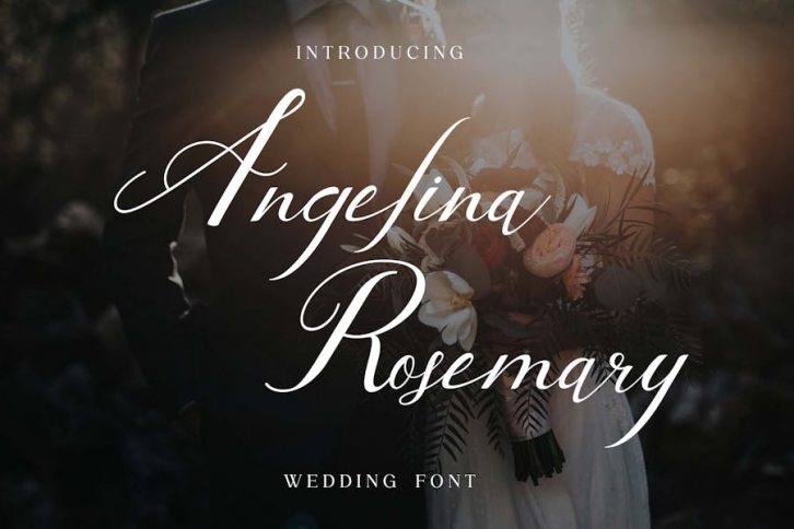 Angelina Rosemary Script Wedding Font Font Download