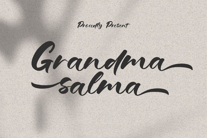 Grandma Salma - Hand Lettered Typeface Font Download