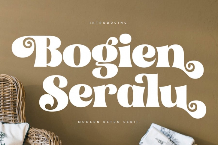 Bogien Seralu Modern Retro Serif Font Font Download