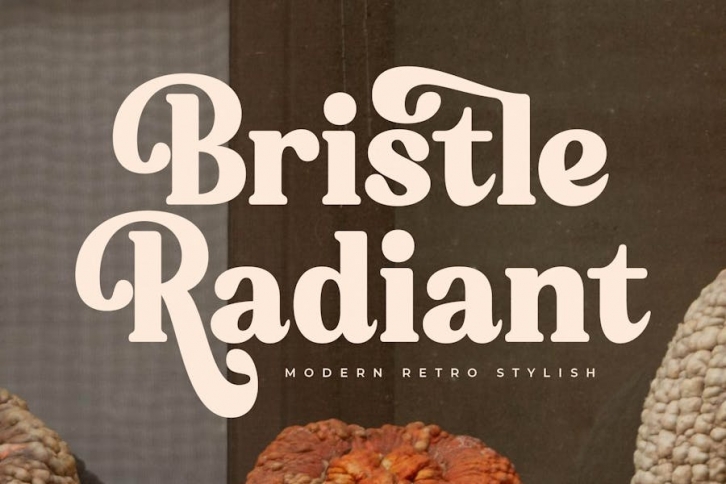 Bristle Radiant Modern Retro Stylish Font Download