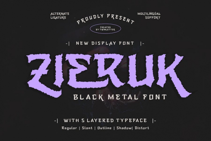 Zieruk - Black Metal Font Font Download