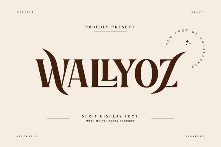 Wallyoz - Serif Display Font Font Download