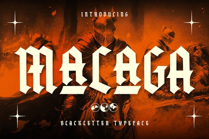 MALAGA Blackletter Typeface Font Font Download