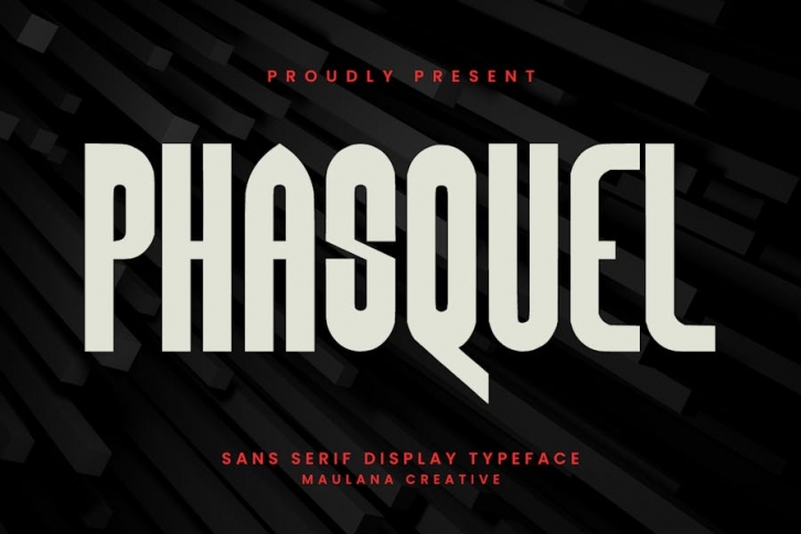 Phasquel Sans Serif Display Typeface Font Download