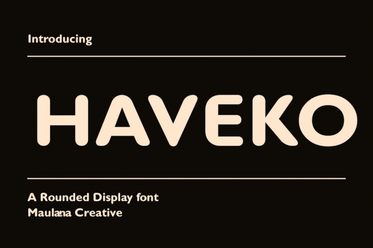 Haveko Rounded Display Font Font Download