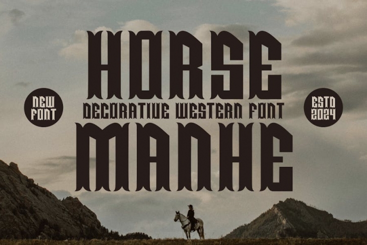 Horse Manhe Western Display Font Font Download