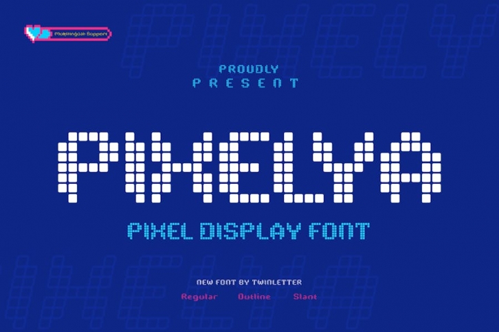 Pixelya - Pixel Display Font Font Download