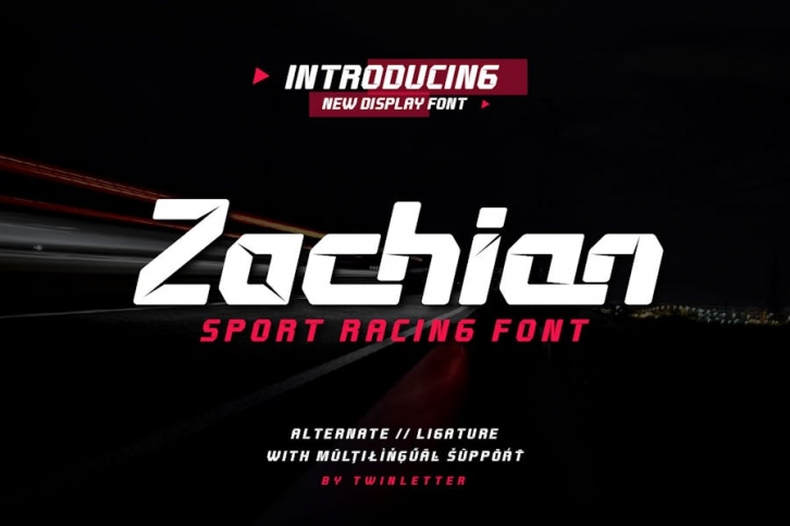 Zachian - Sport Racing Font Font Download