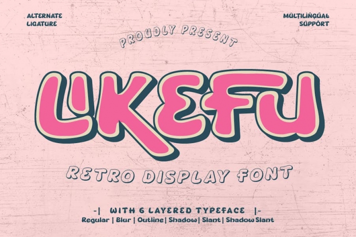 Likefu - Retro Display Font Font Download