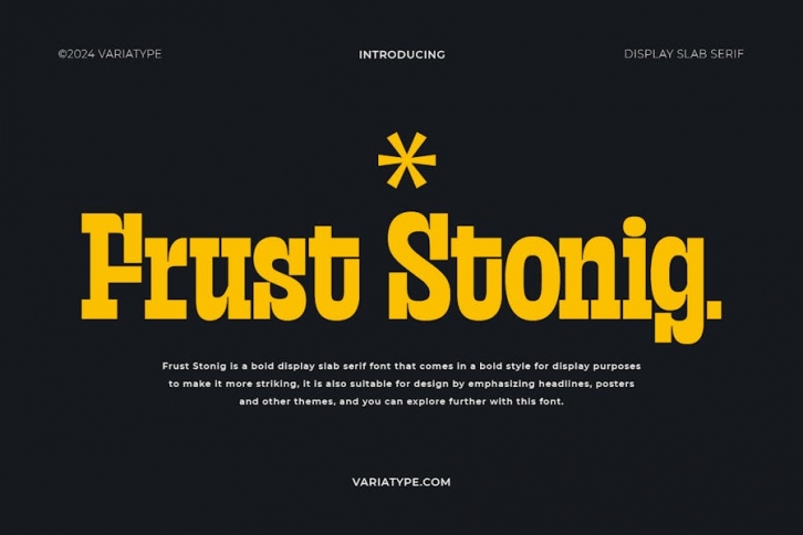 Frust Stonig - Inktrap Slab Serif Font Download