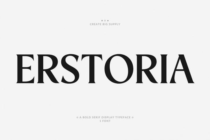 Erstoria Bold Serif Display Font Font Download