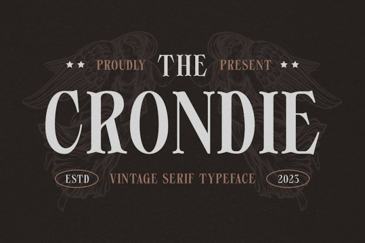 Crondie - Vintage Serif Typeface Font Download