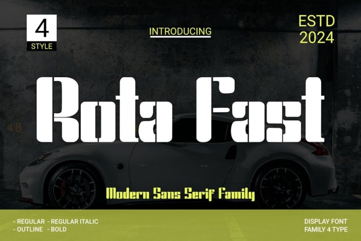 RotaFast - Modern Sans Serif Family Font Font Download