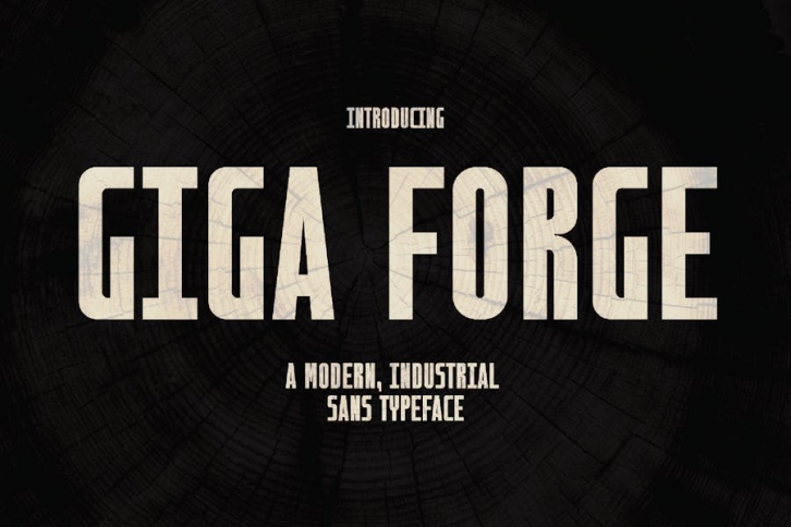 Giga Forge - Industrial Typeface Font Download