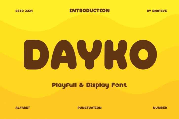 DAYKO - Playful Display Font Font Download