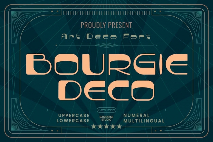 Bourgie Deco - Art Deco Font Font Download