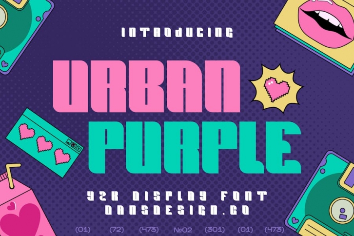 Urban Purple  Modern Display Sans Serif Y2k Font Font Download