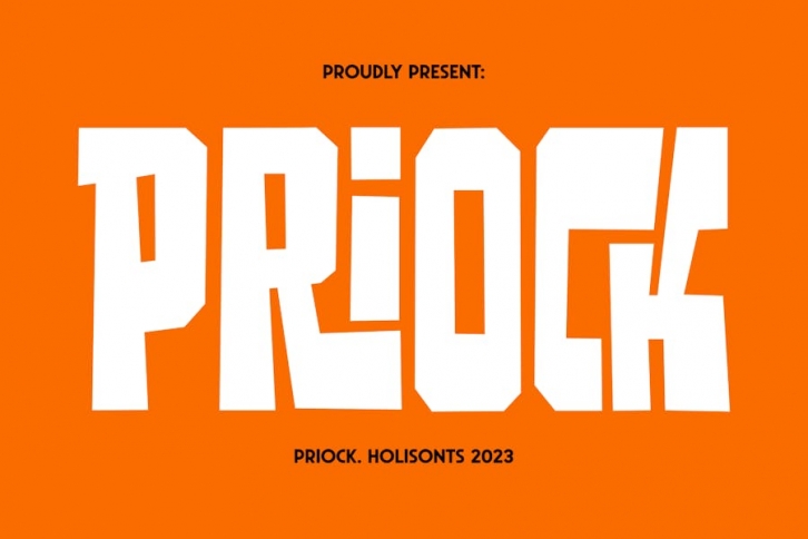 Priock Display Typeface Font Download