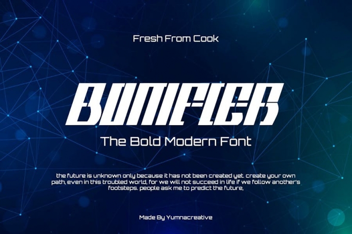 Bomfier - Bold Modern Font Font Download