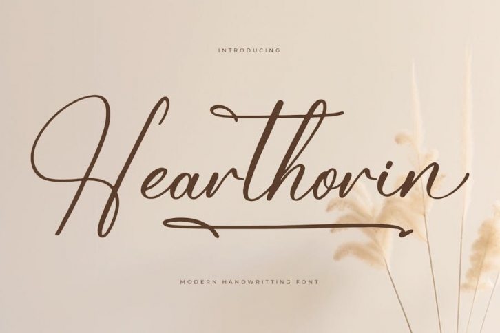 Hearthorin Modern Handwritten Font Font Download