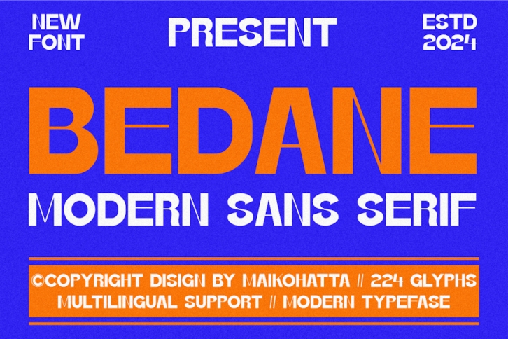 Bedane - Modern Sans Serif Font Download
