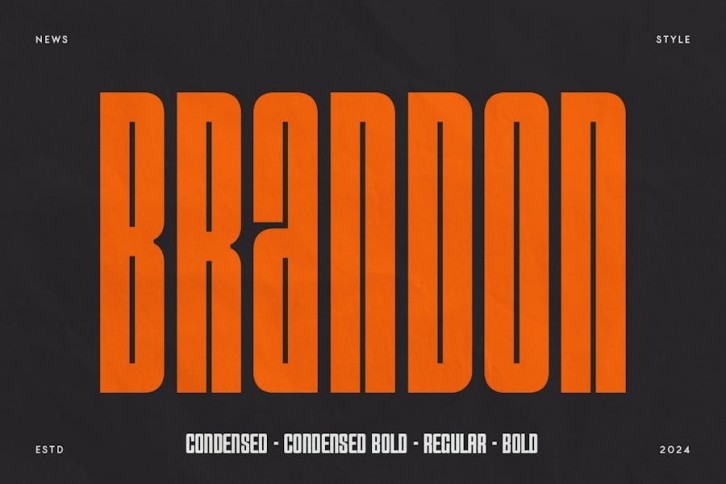 Brandon - Condensed Headline Font Family Font Download