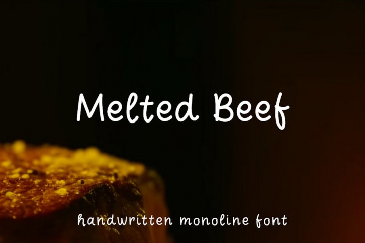 Melted Beef - Handwritten Monoline Font Font Download