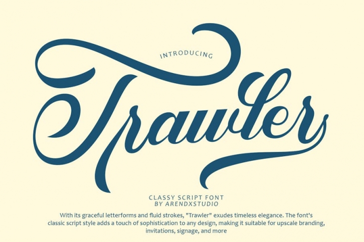 Trawler - Classy Script Font Font Download