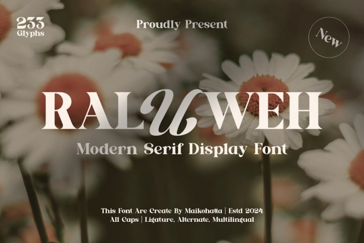 Raluweh - Modern Serif Display Font Download