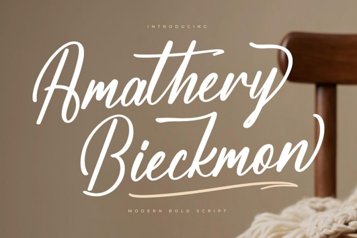 Amathery Bieckmon Modern Bold Script Font Download