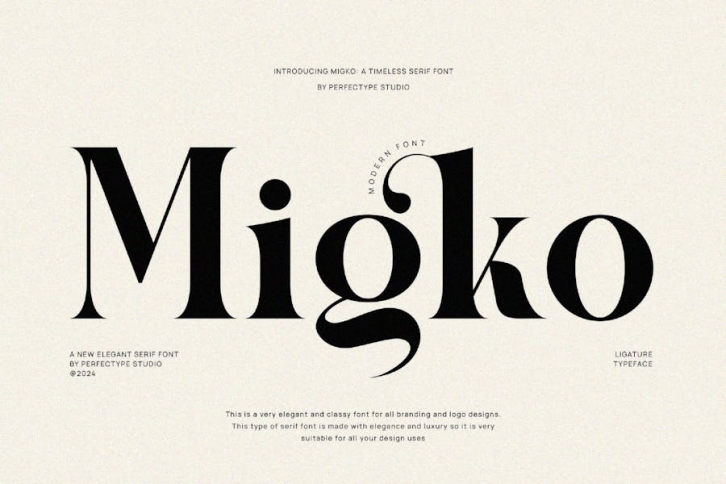 Sigko Elegant Serif Font Typeface Font Download