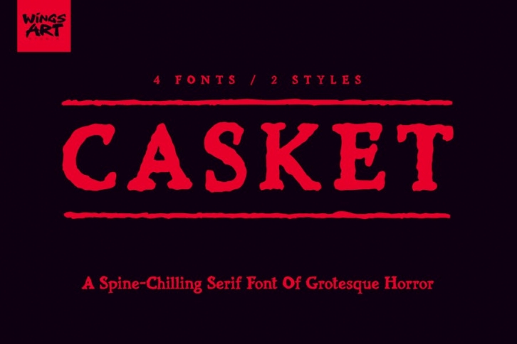 Casket - A Spine-Chilling Serif Font Font Download