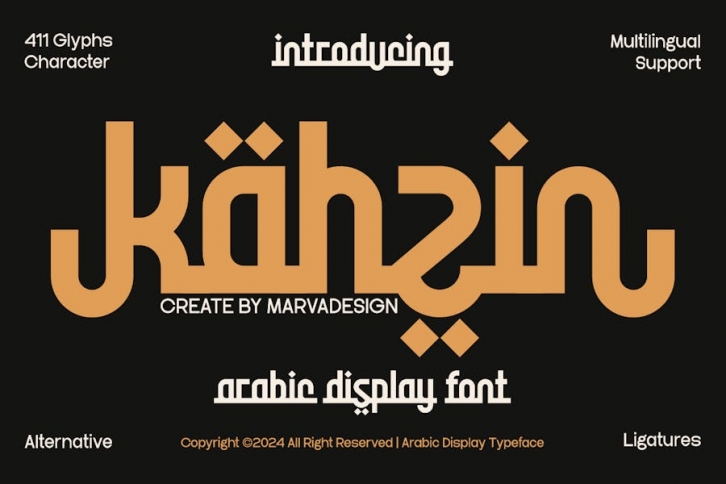 Kahzin - Modern Arabic Font Font Download