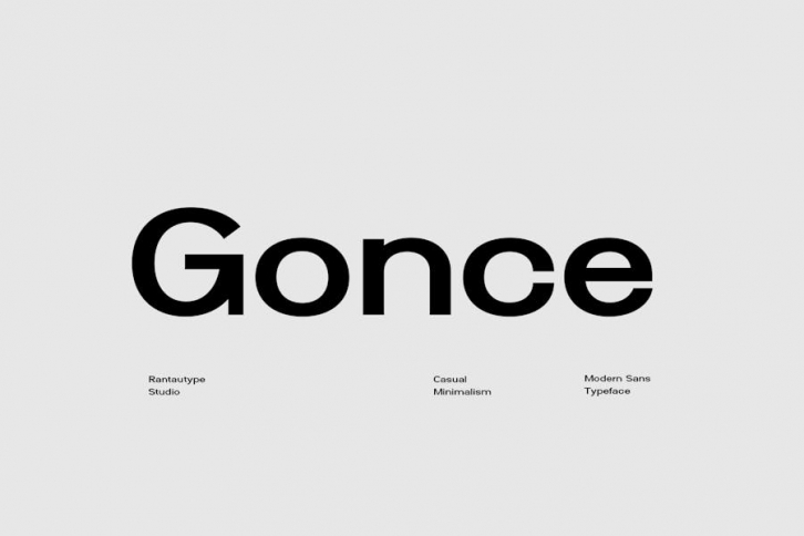 Gonce Minimalist Sans Typeface Font Download