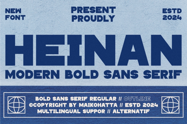 Heinan - Modern Bold Sans Serif Font Download