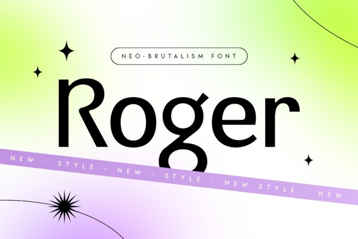Roger - Neo Brutalism Font Font Download