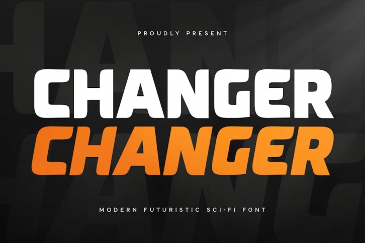 Changer - Modern Futuristic Sci-fi Font Font Download
