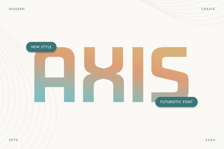 Axis - Modern Unique Futuristic Font Font Download
