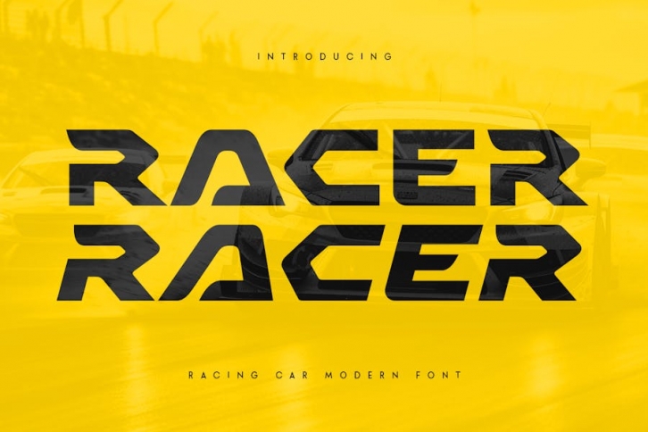 RACER - Racing Car Modern Font Font Download