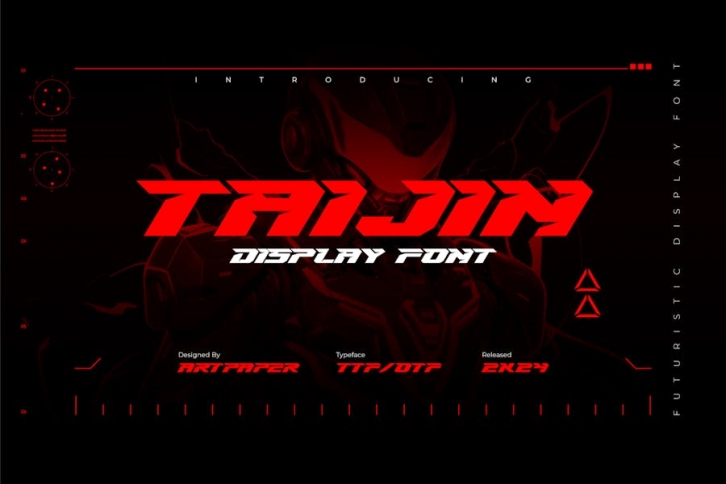 Taijin Slashed. Display Font Font Download
