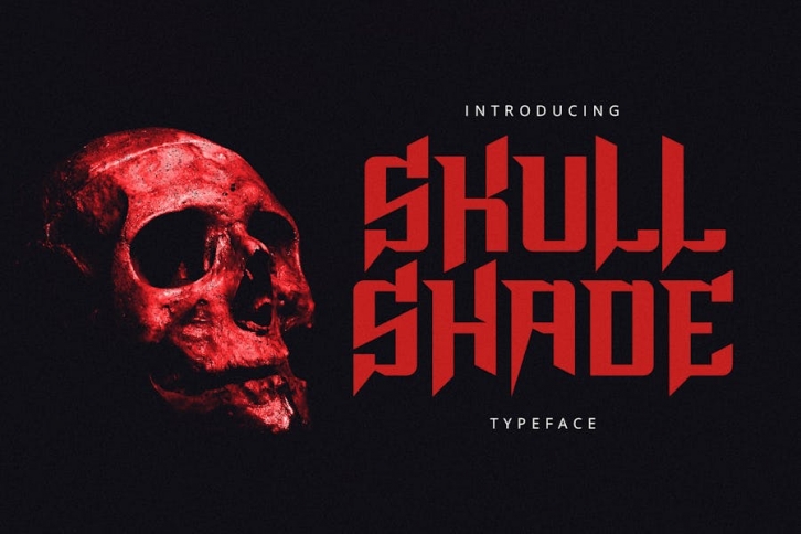 Skull Shade Typeface Font Download